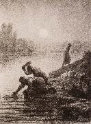 Jean Francois Millet Peasant get the water oil on canvas